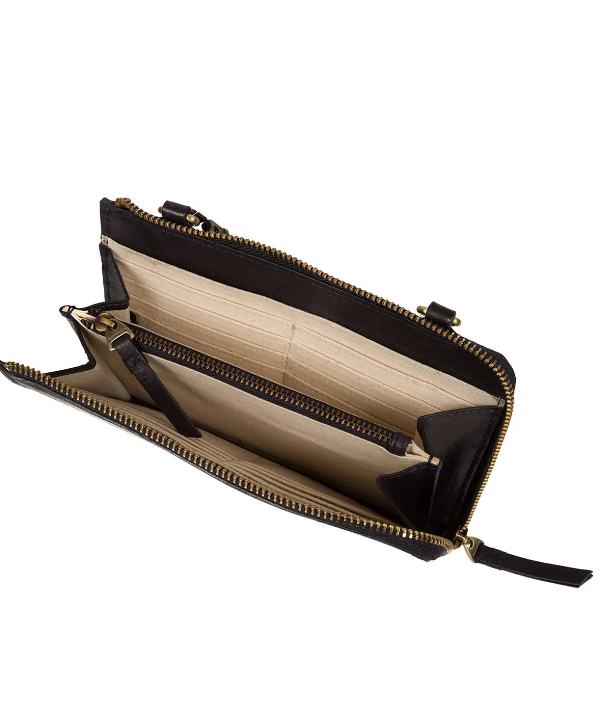 Senga' Navy Leather Cross Body Clutch Bag