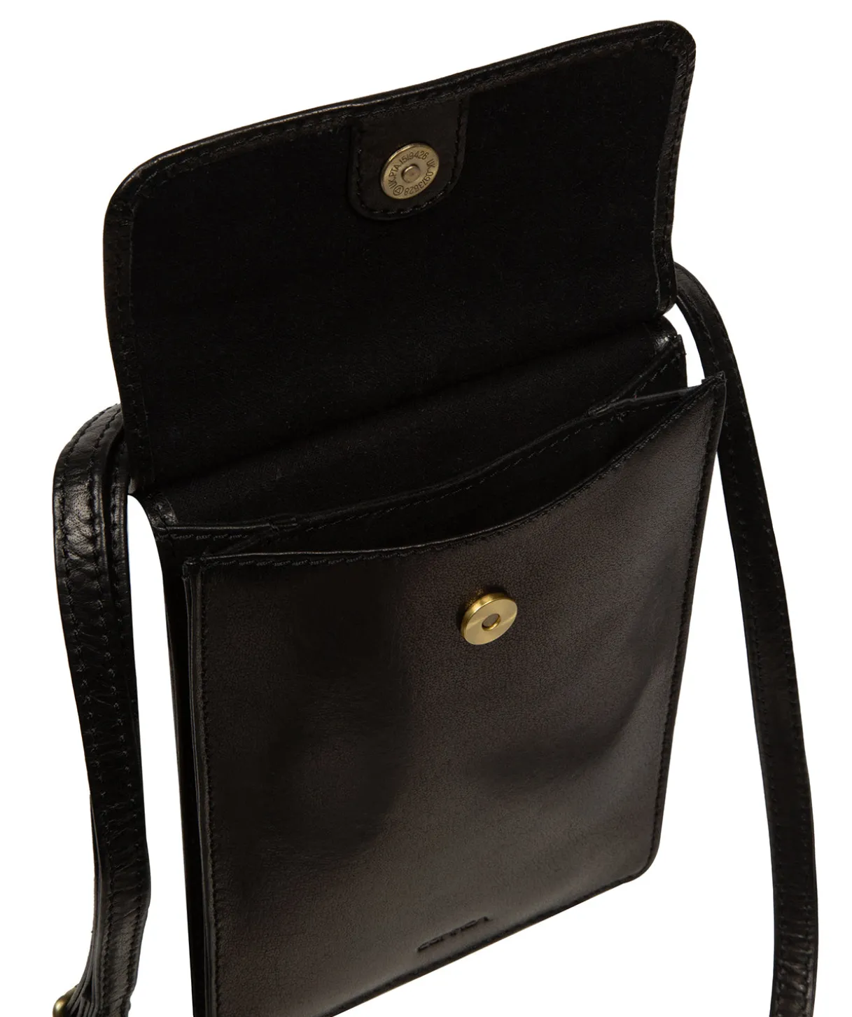 Seraphina' Black Leather Cross Body Phone Bag