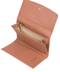 Sherry' Misty Rose Leather Tri-Fold Purse