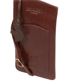 Siren' Conker Brown Leather Cross Body Phone Bag