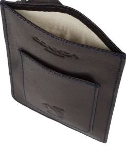 Siren' Navy Leather Cross Body Phone Bag