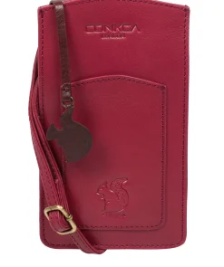 Siren' Orchid Leather Cross Body Phone Bag
