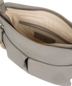 Soames' Grey Leather Cross Body Bag