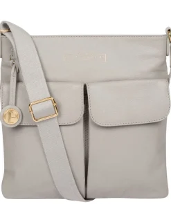 Soames' Grey Leather Cross Body Bag