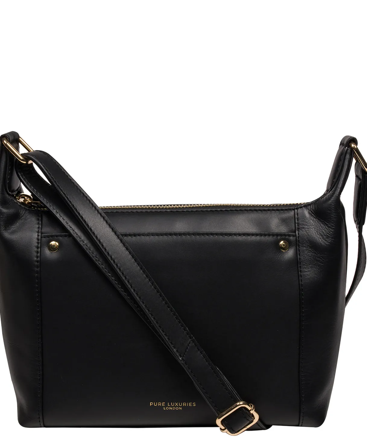Sofia' Black Leather Cross Body Bag