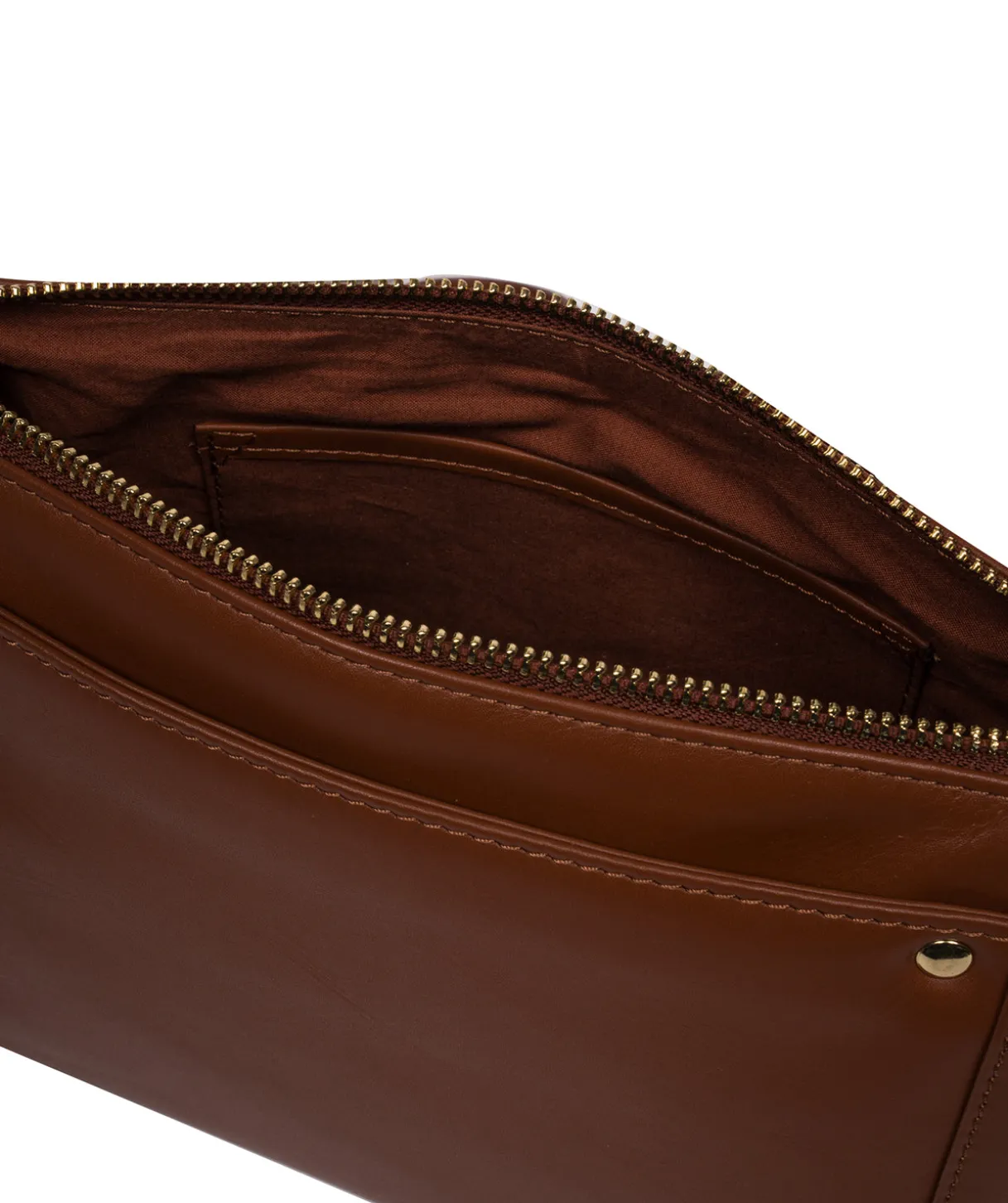 Sofia' Caramel Leather Cross Body Bag