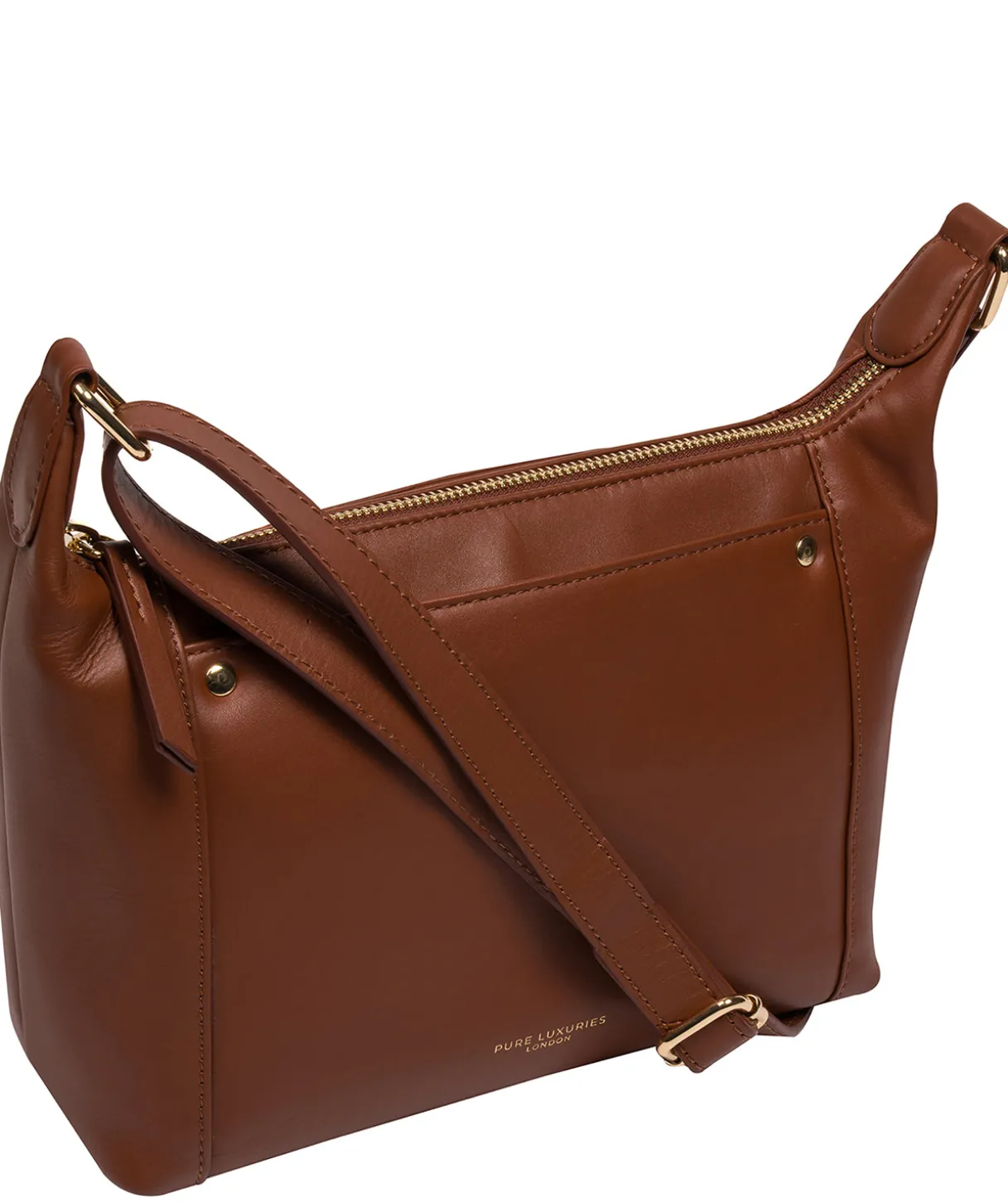 Sofia' Caramel Leather Cross Body Bag