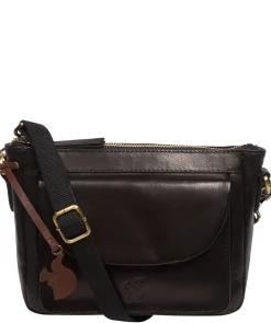 Sonnet' Black Leather Cross Body Bag