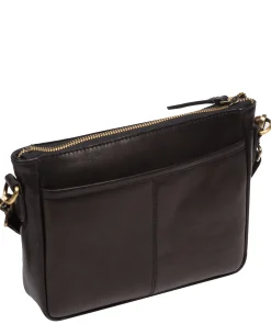 Sonnet' Black Leather Cross Body Bag