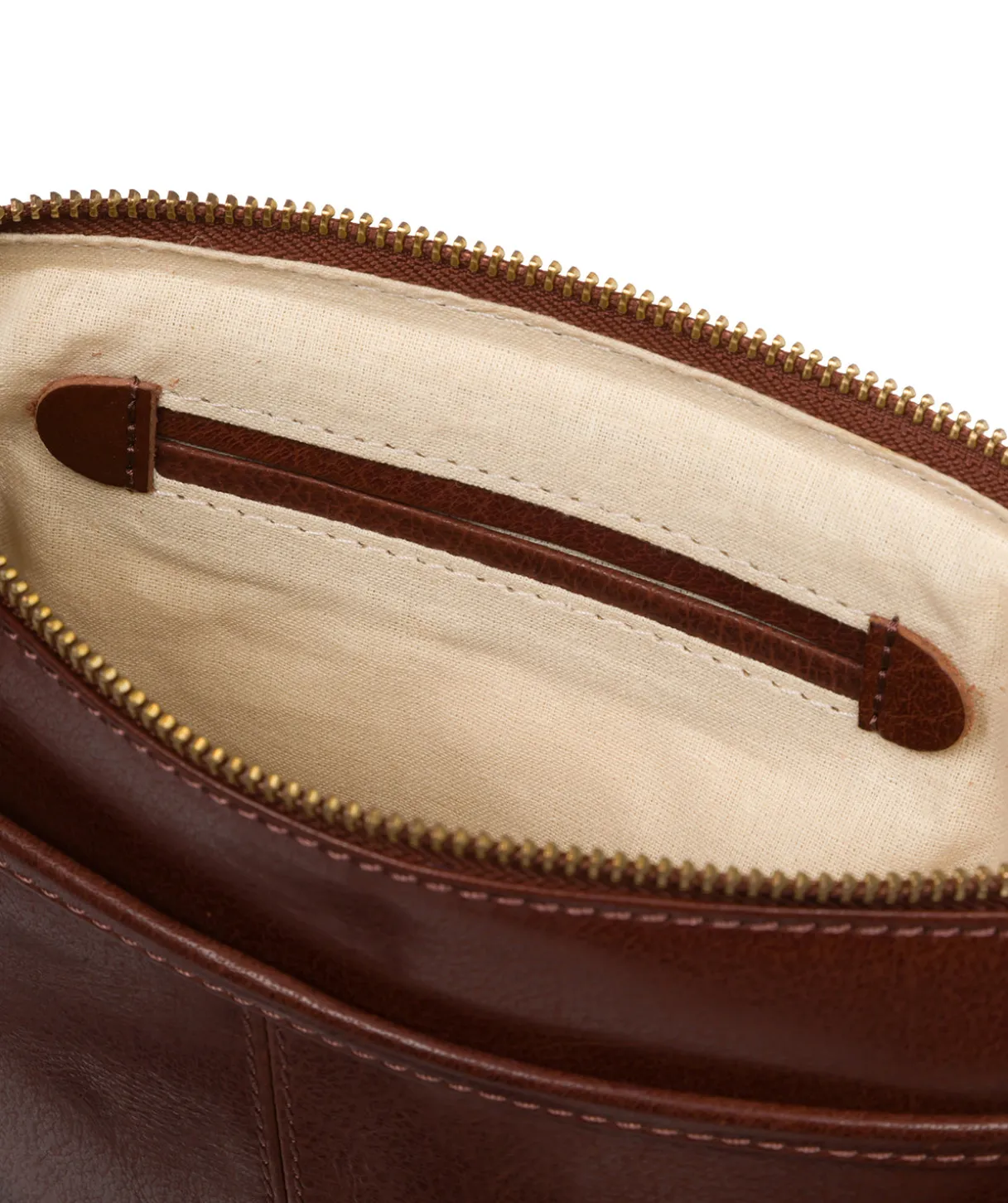 Sonnet' Conker Brown Leather Cross Body Bag