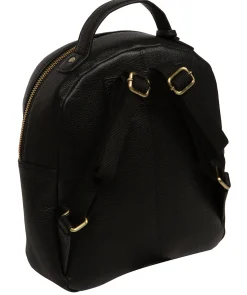 Sophia' Black Leather Backpack