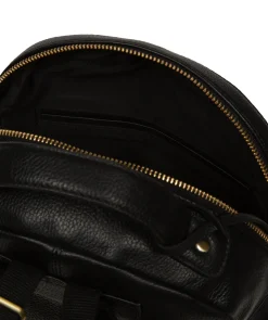 Sophia' Black Leather Backpack
