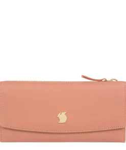 Sugar' Misty Rose Leather Tri-Fold Purse