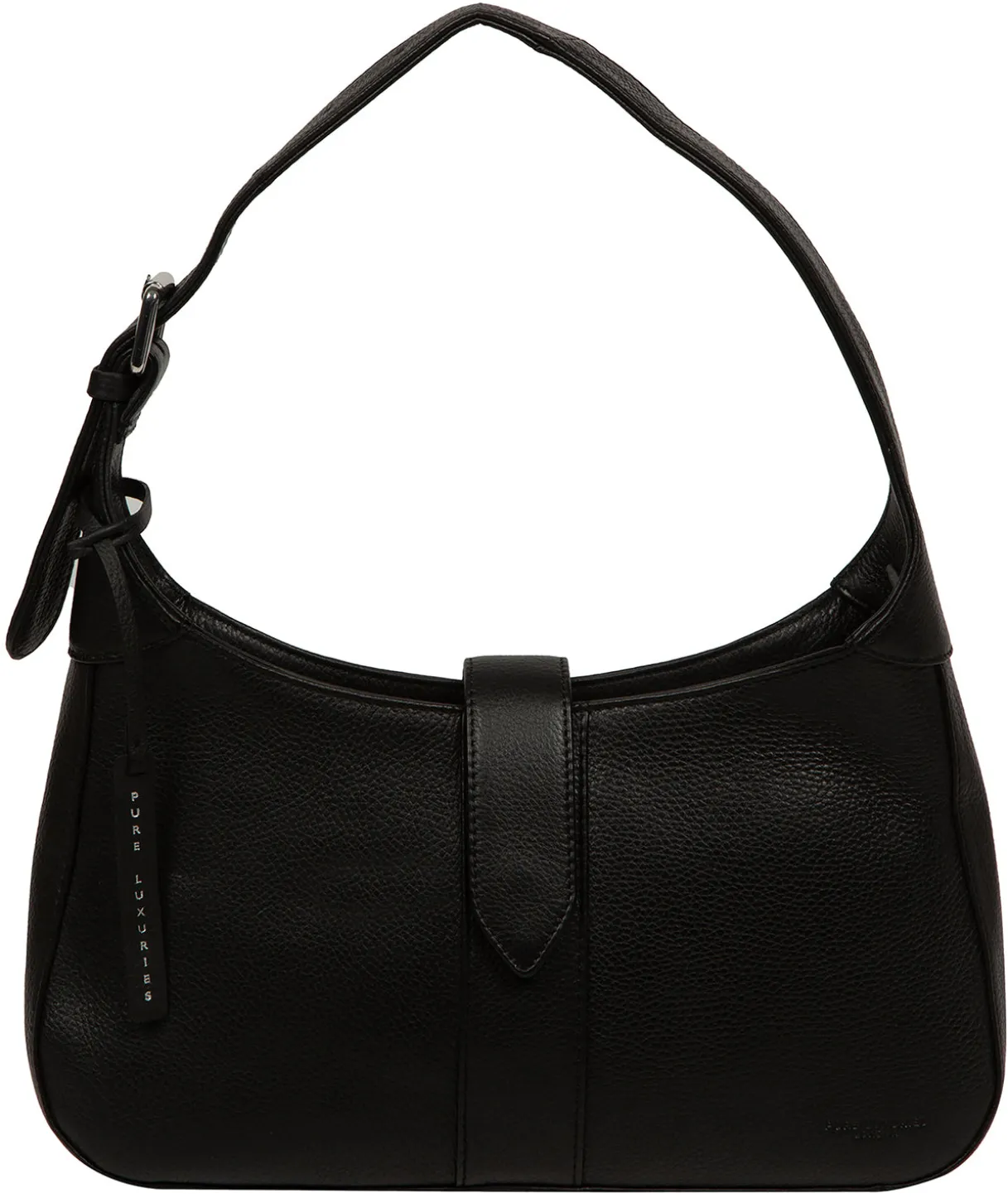Suki' Black Leather Evening Bag