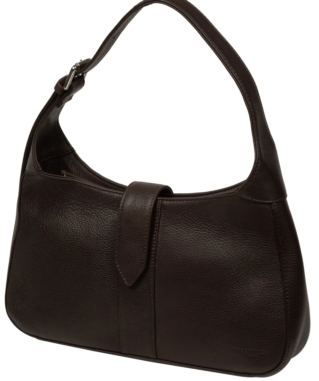 Suki' Espresso Leather Evening Bag