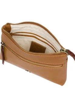 Sweetie' Dark Tan & Conker Brown Leather Cross Body Bag