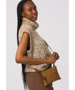 Sweetie' Dark Tan & Conker Brown Leather Cross Body Bag
