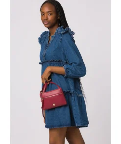 Sweetie' Orchid Leather Cross Body Bag