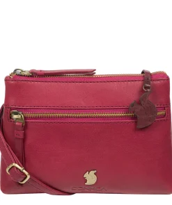 Sweetie' Orchid Leather Cross Body Bag