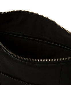 Sylvie' Black Leather Shoulder Bag