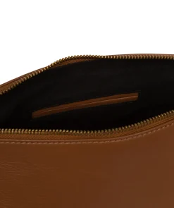 Talisha' Tan Leather Shoulder Bag