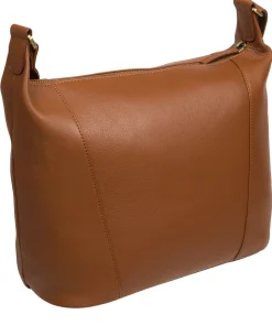 Talisha' Tan Leather Shoulder Bag