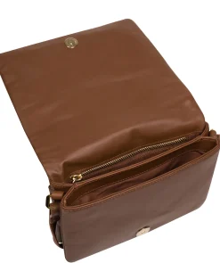 Tammy' Chestnut Leather Cross Body Bag