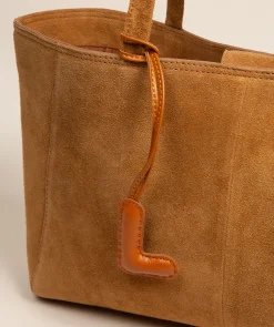 Tan Leather Letter Charm