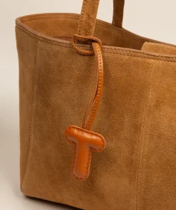 Tan Leather Letter Charm