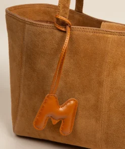 Tan Leather Letter Charm