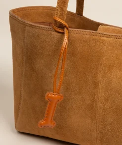 Tan Leather Letter Charm