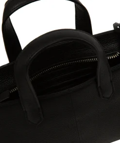 Tatiana' Black Leather Cross Body Mini Grab Bag