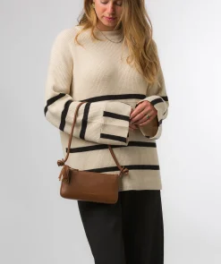 Taylor' Chestnut Nappa Leather Evening Phone Bag