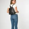 Theodora' Black Leather Backpack