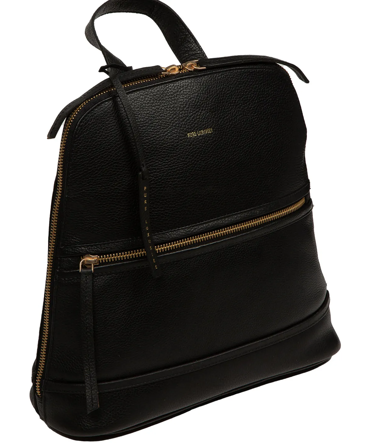 Theodora' Black Leather Backpack