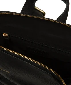 Theodora' Black Leather Backpack