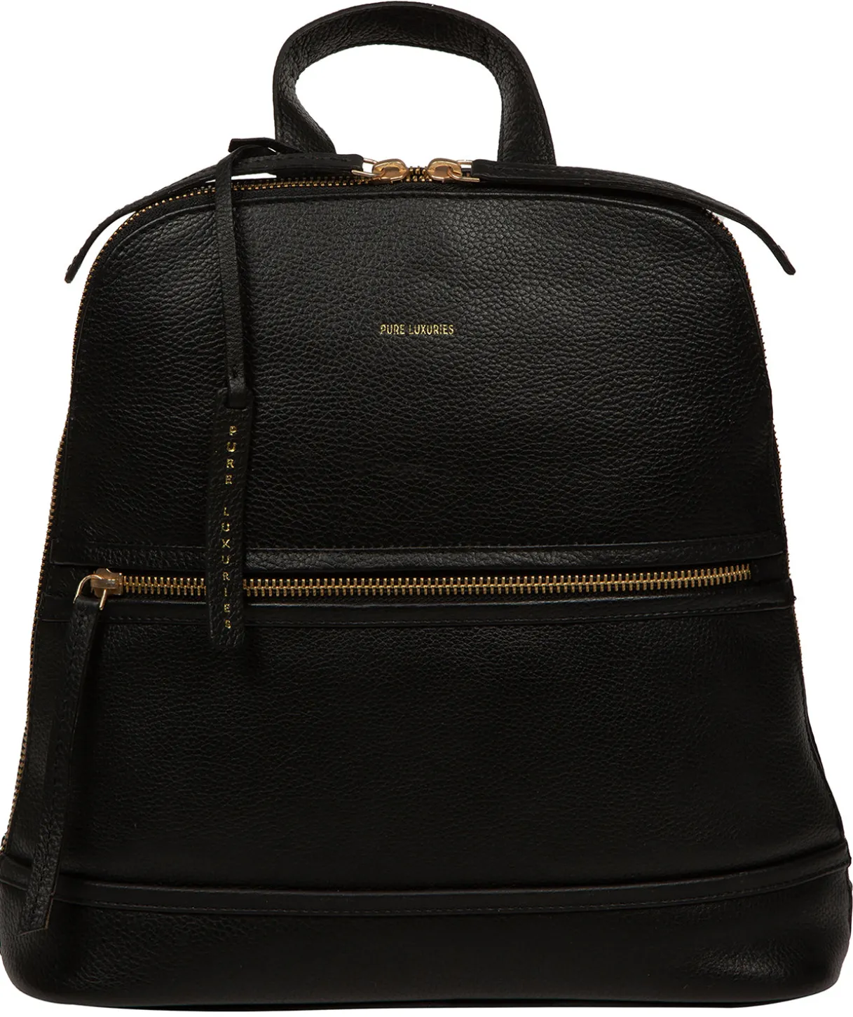 Theodora' Black Leather Backpack