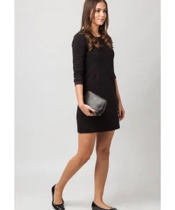 Theydon' Black Leather Make-Up Bag
