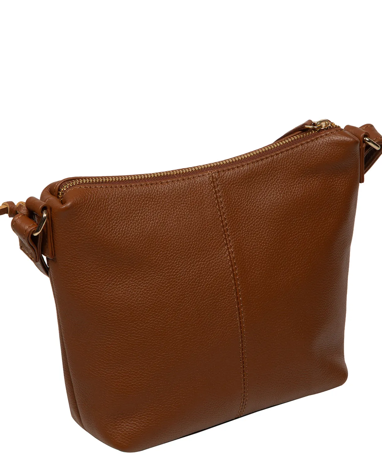 Thorne' Tan Leather Cross Body Bag