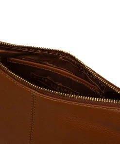 Thorne' Tan Leather Cross Body Bag