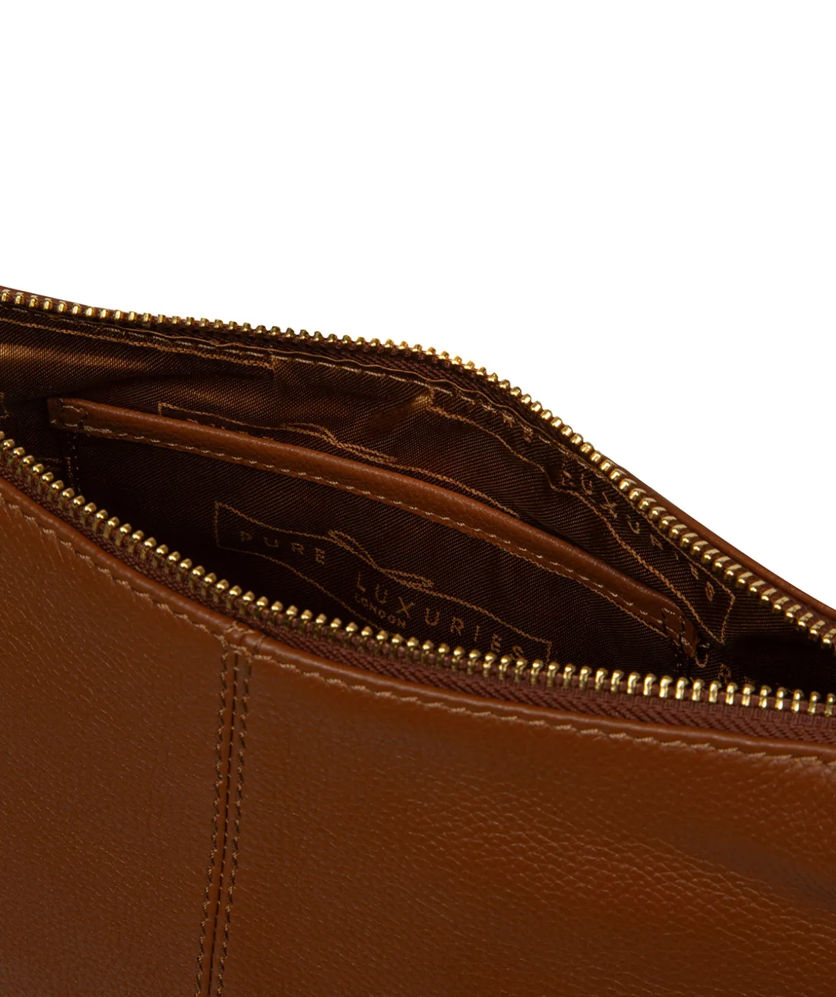 Thorne' Tan Leather Cross Body Bag