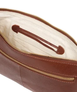 Treasure' Conker Brown Leather Clutch Bag