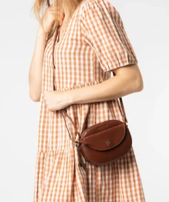 Una' Conker Brown Leather Cross Body Bag