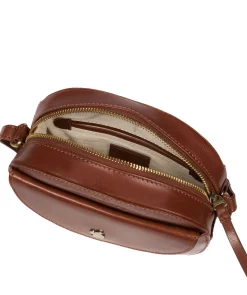 Una' Conker Brown Leather Cross Body Bag
