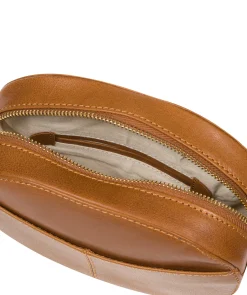 Una' Dark Tan Leather Cross Body Bag