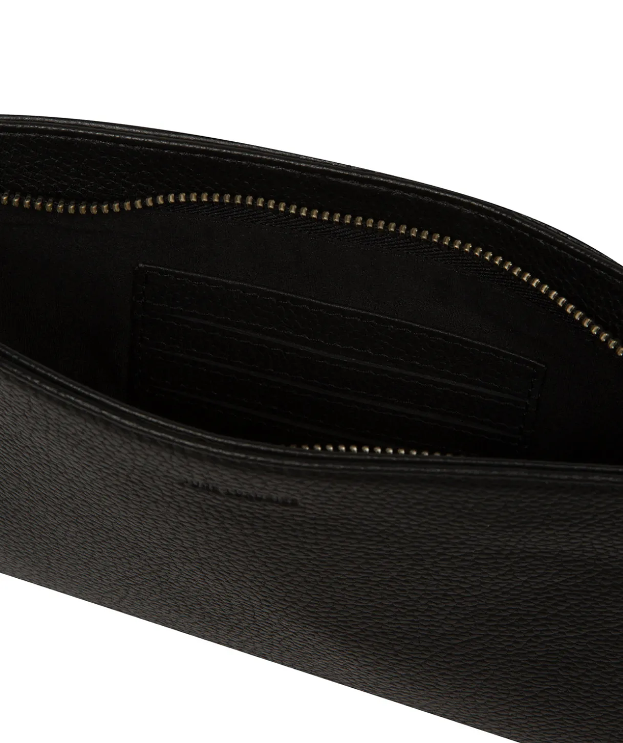 Venetia' Black Leather Grab Clutch Bag