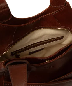 Vesper' Conker Brown Leather Handbag