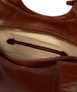 Vesper' Conker Brown Leather Handbag