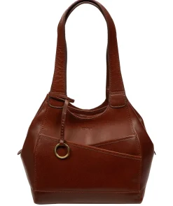 Vesper' Conker Brown Leather Handbag