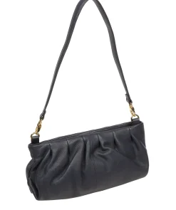 Victoria' Navy Nappa Leather Grab Clutch Bag